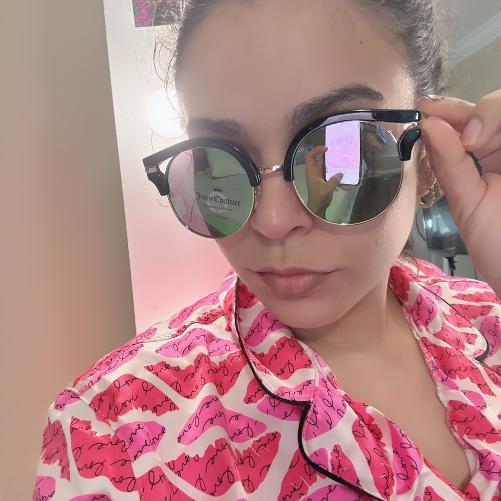 Juicy Couture Sunglasses Gold Black 100% UV Protection